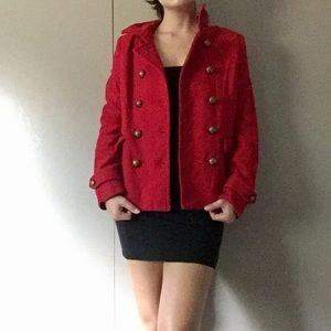 Red Old Navy Peacoat
